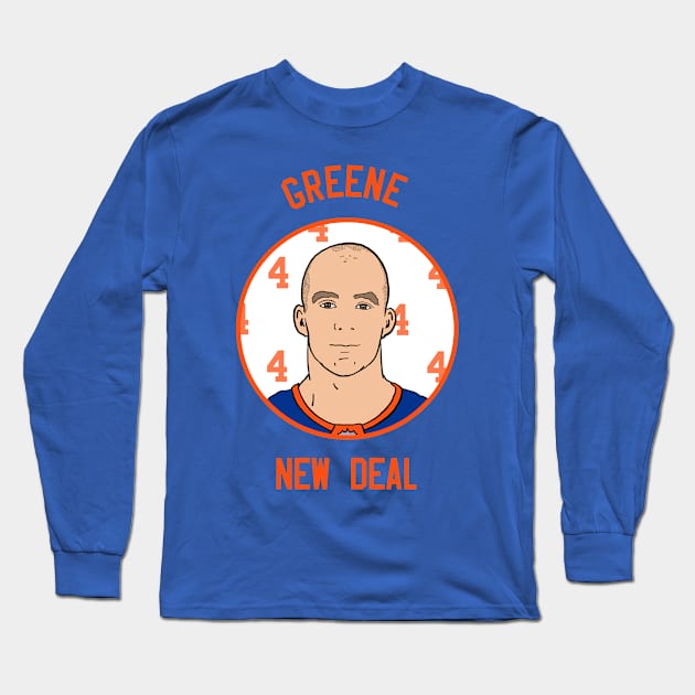 Greene New Deal Long Sleeve T-Shirt by Lightning Bolt Designs